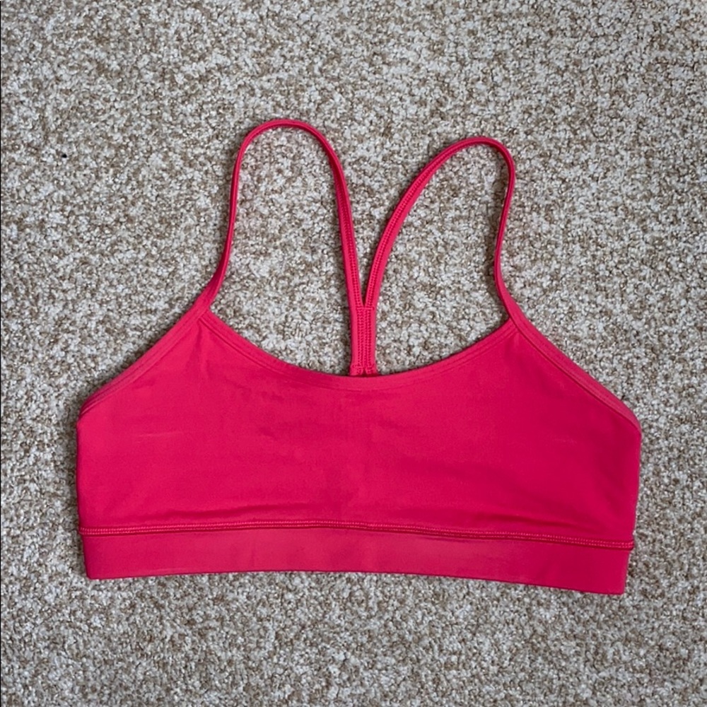 Hot pink Lululemon Razorback Bra